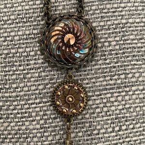 ANTIQUE BUTTON NECKLACE | Made in Canada | EUC